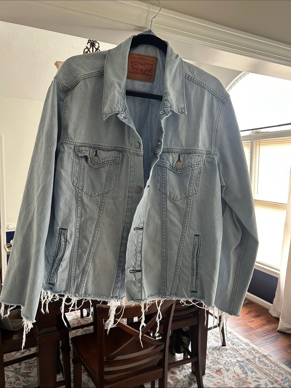 Levi's Light Blue Denim Jacket with Leather Patch
